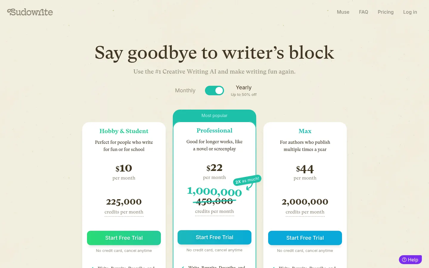 Sudowrite screenshot 2