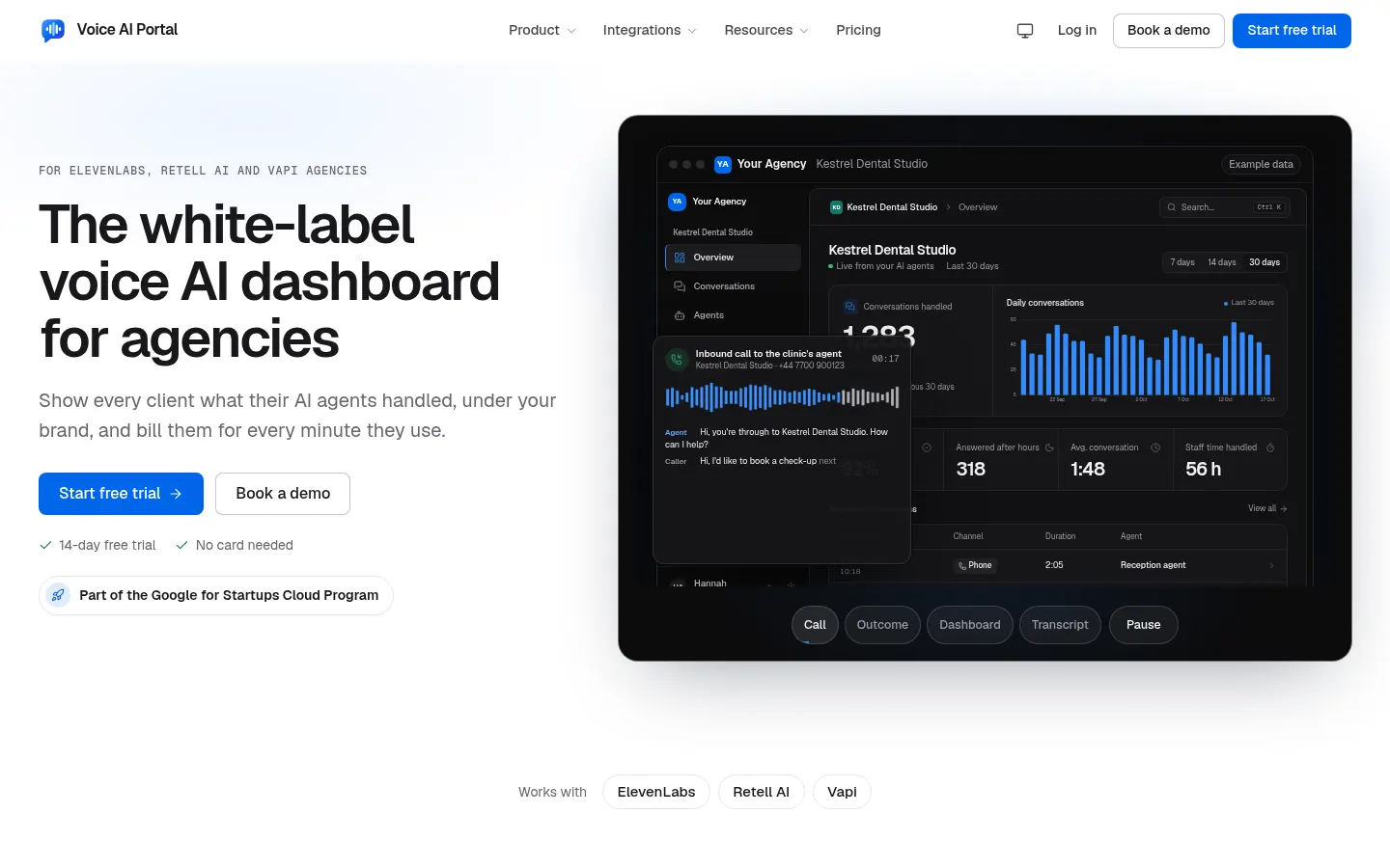 Voice AI Portal screenshot 1