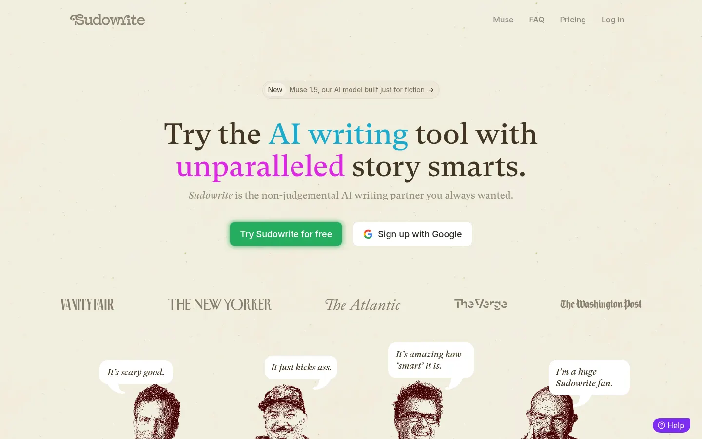 Sudowrite screenshot 1