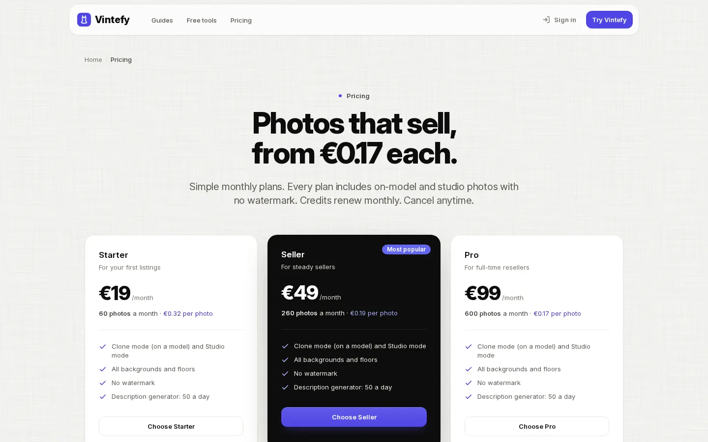Vintefy screenshot 2