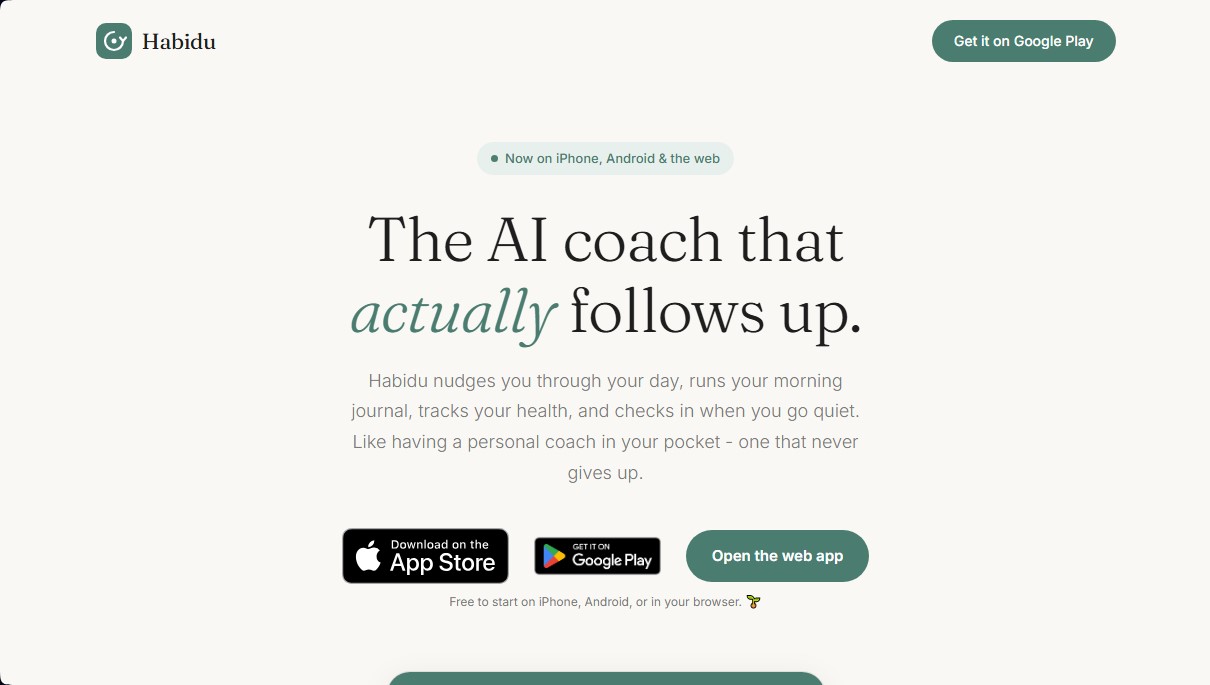 Habidu-Your AI Daily Coach screenshot 1