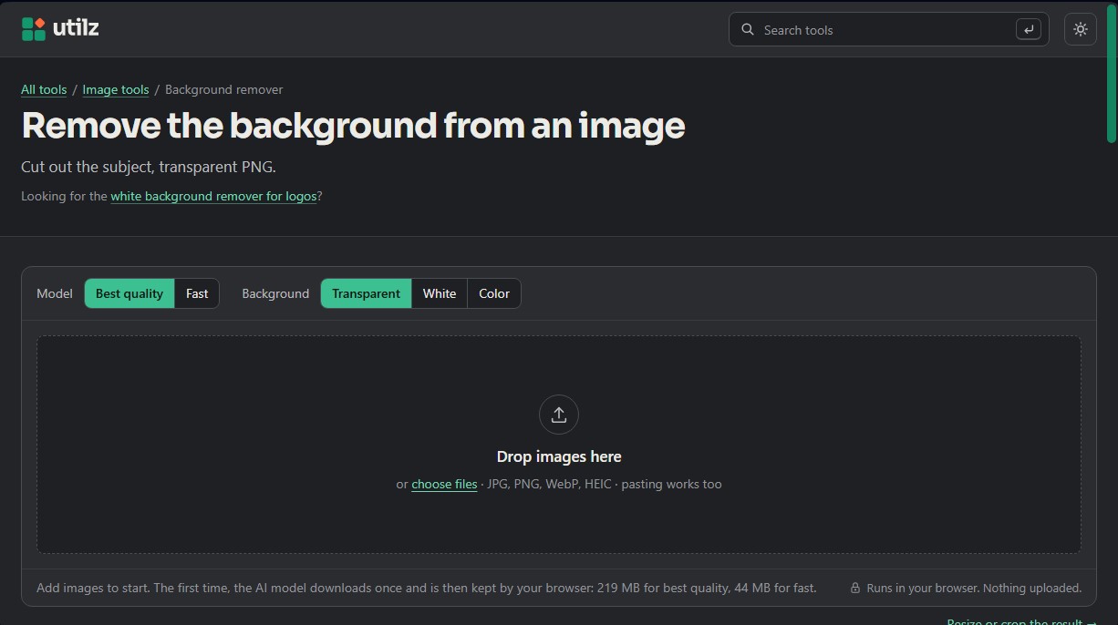 utilz Background Remover screenshot 1
