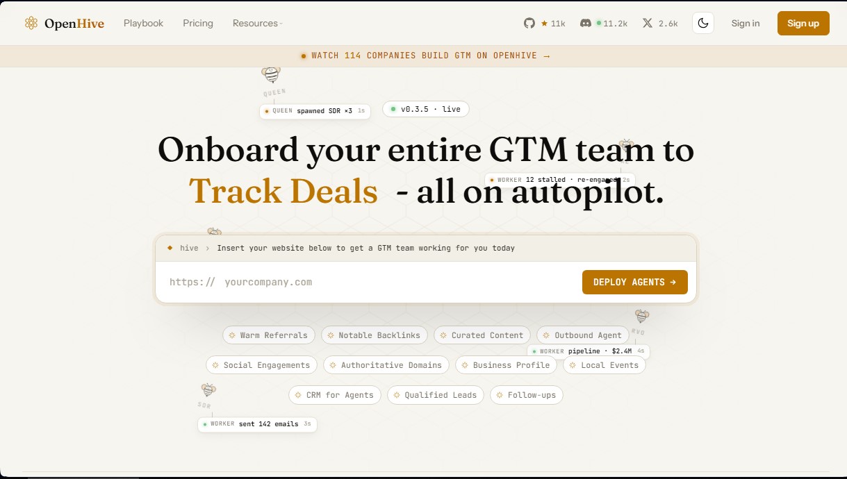 OpenHive screenshot 1