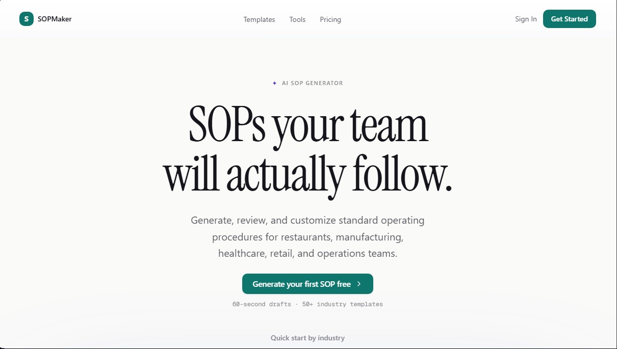SOPMaker screenshot 1