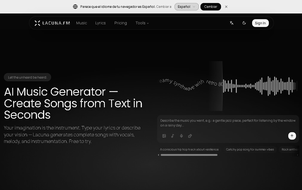 Lacuna screenshot 1