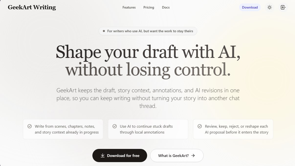 GeekArt Writing screenshot 1