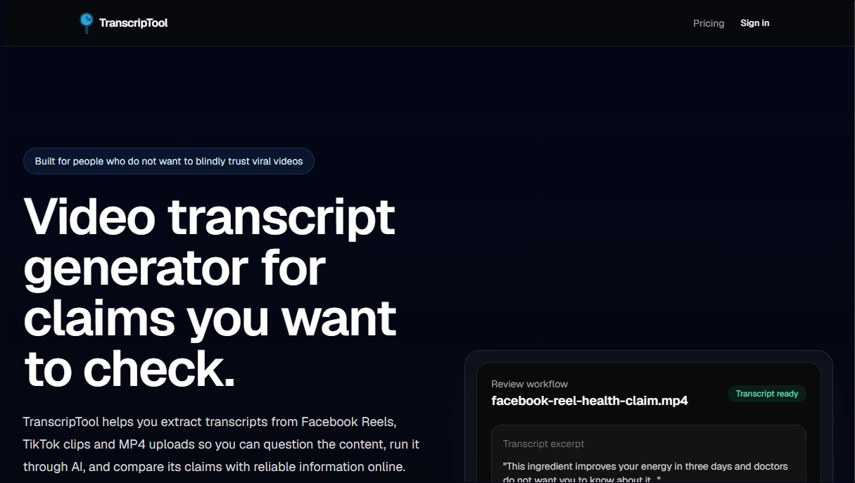 TranscripTool screenshot 1