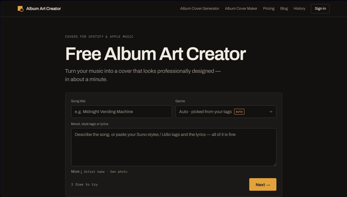 Album Art Creator screenshot 1