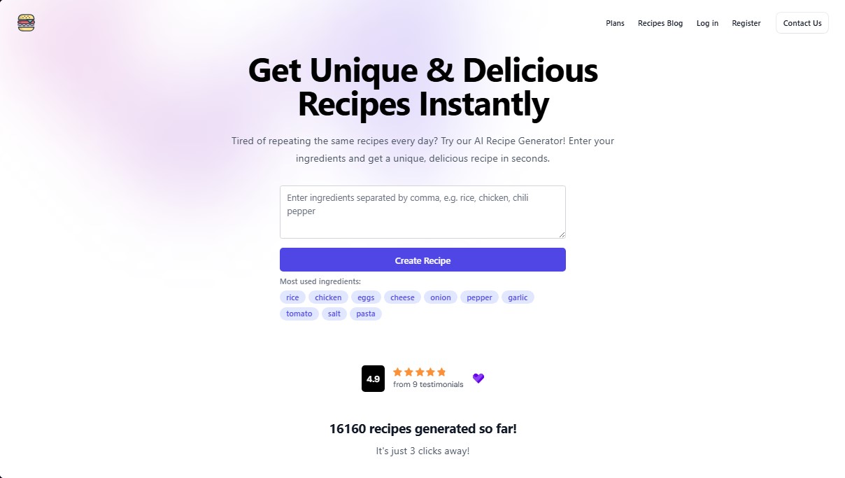 AI Recipe Generator screenshot 1