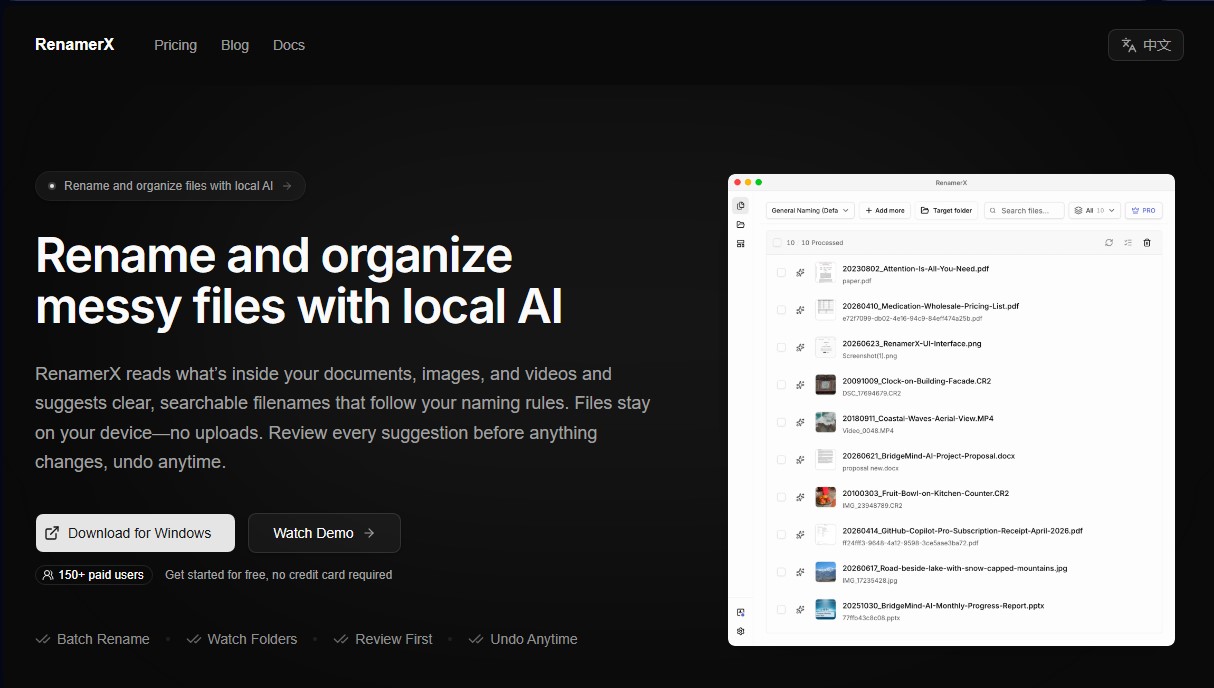 RenamerX screenshot 1