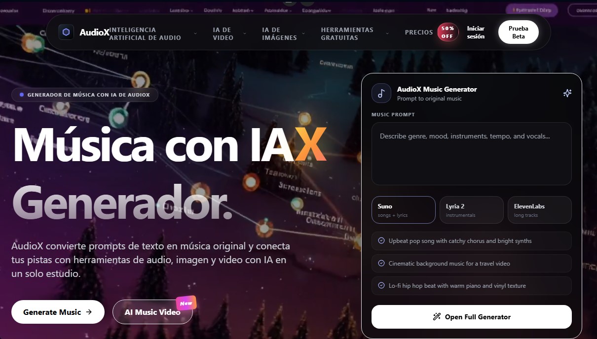 AudioX screenshot 1