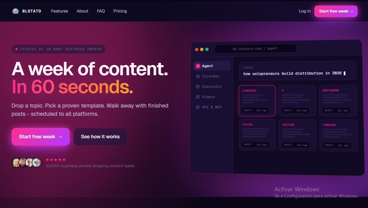 Blotato screenshot 1