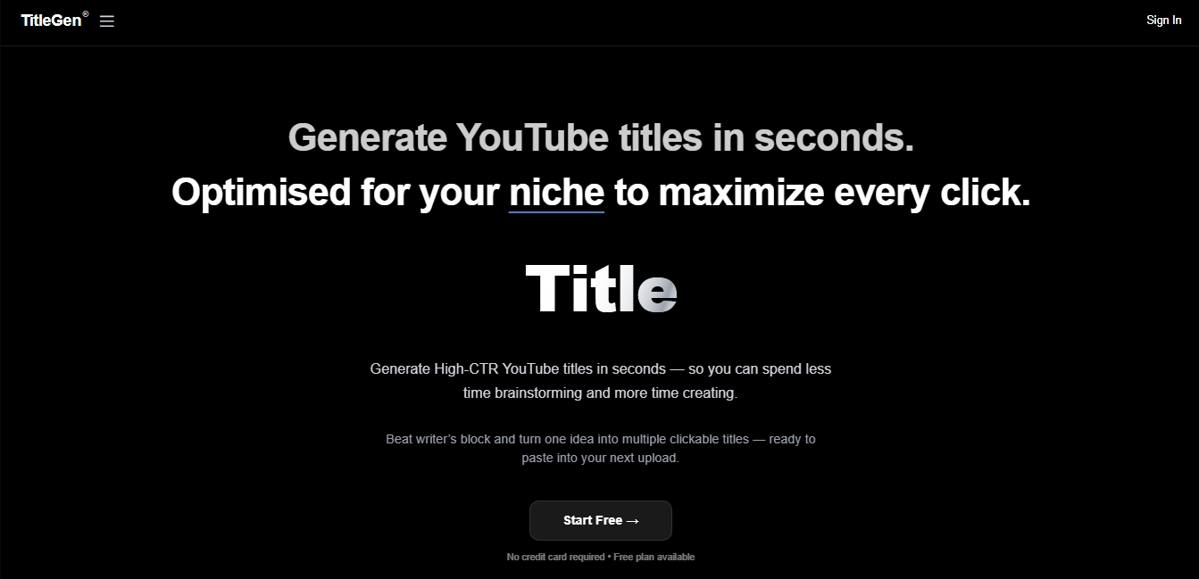 TitleGen screenshot 1