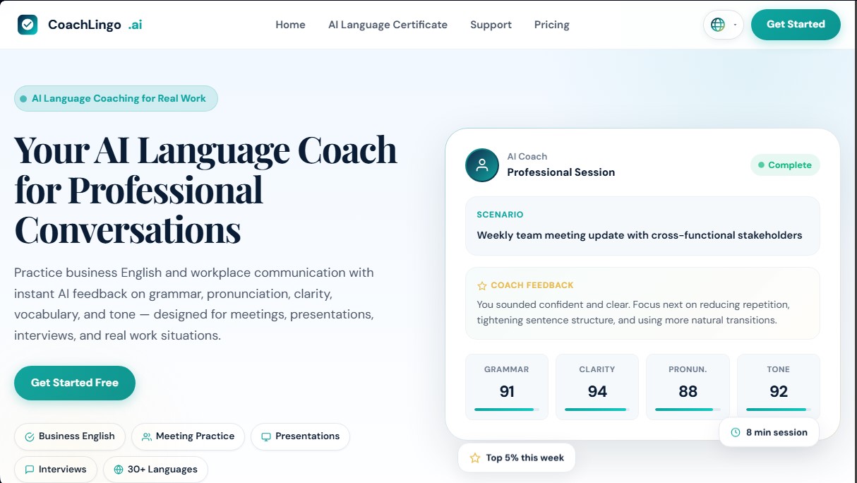 CoachLingo.ai screenshot 1