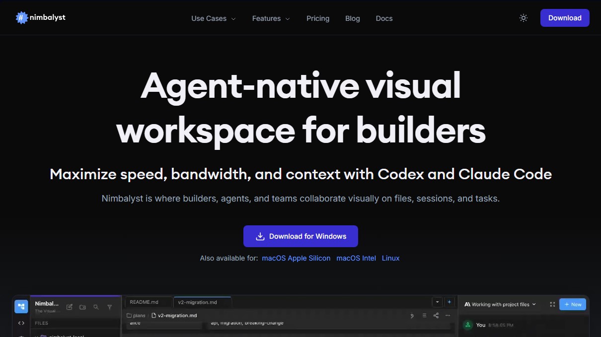 Nimbalyst screenshot 1