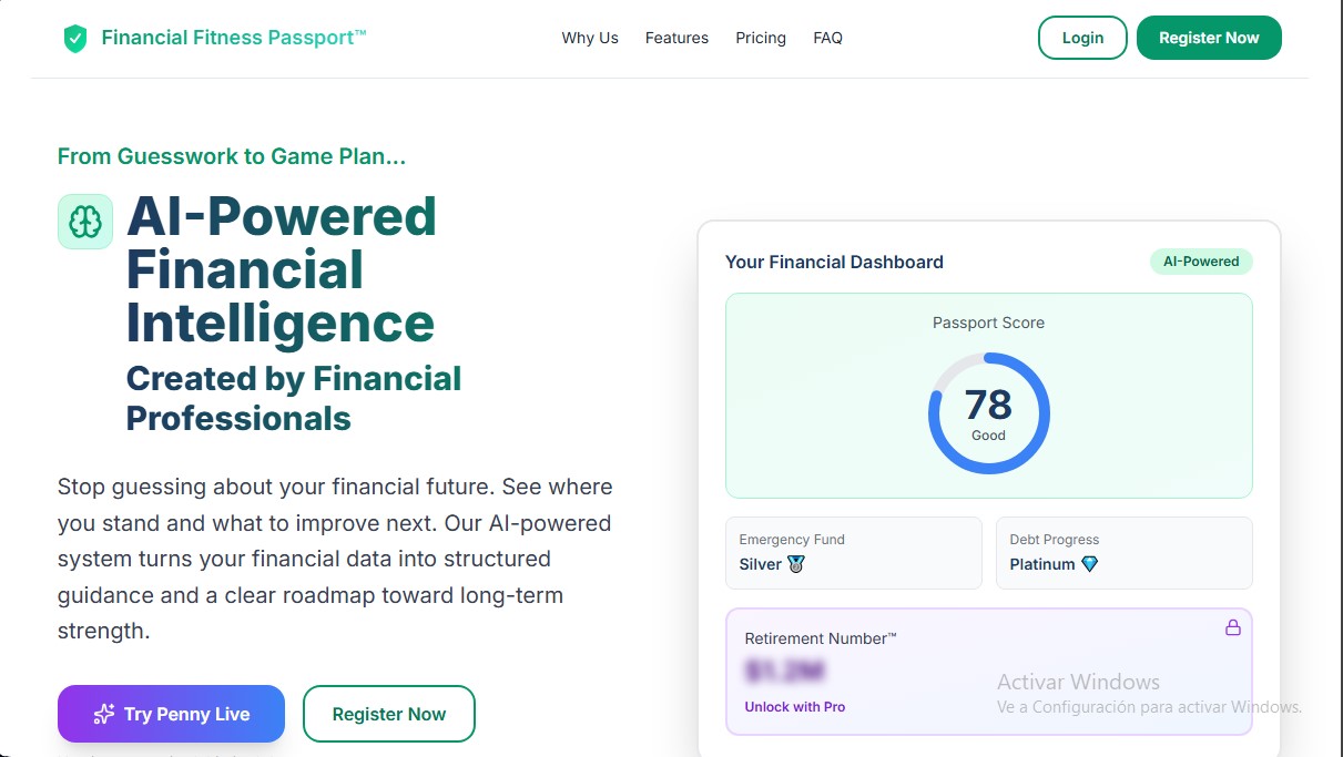 Financial Fitness Passport screenshot 1