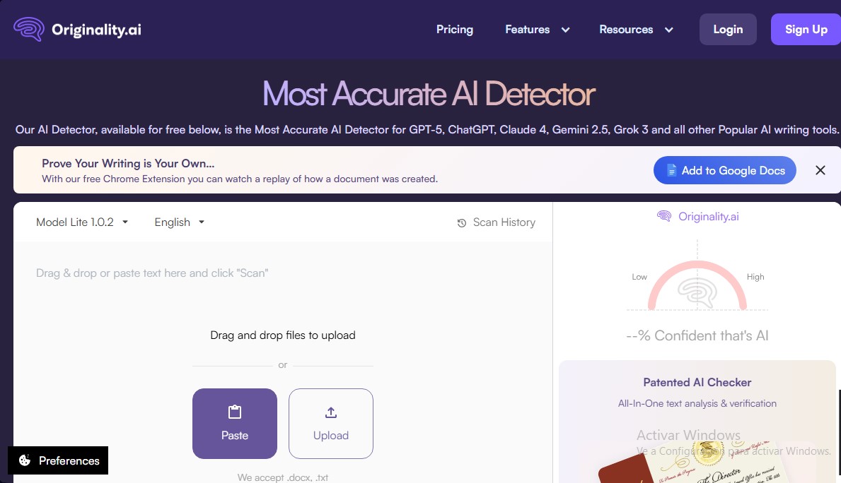 Originality AI screenshot 1