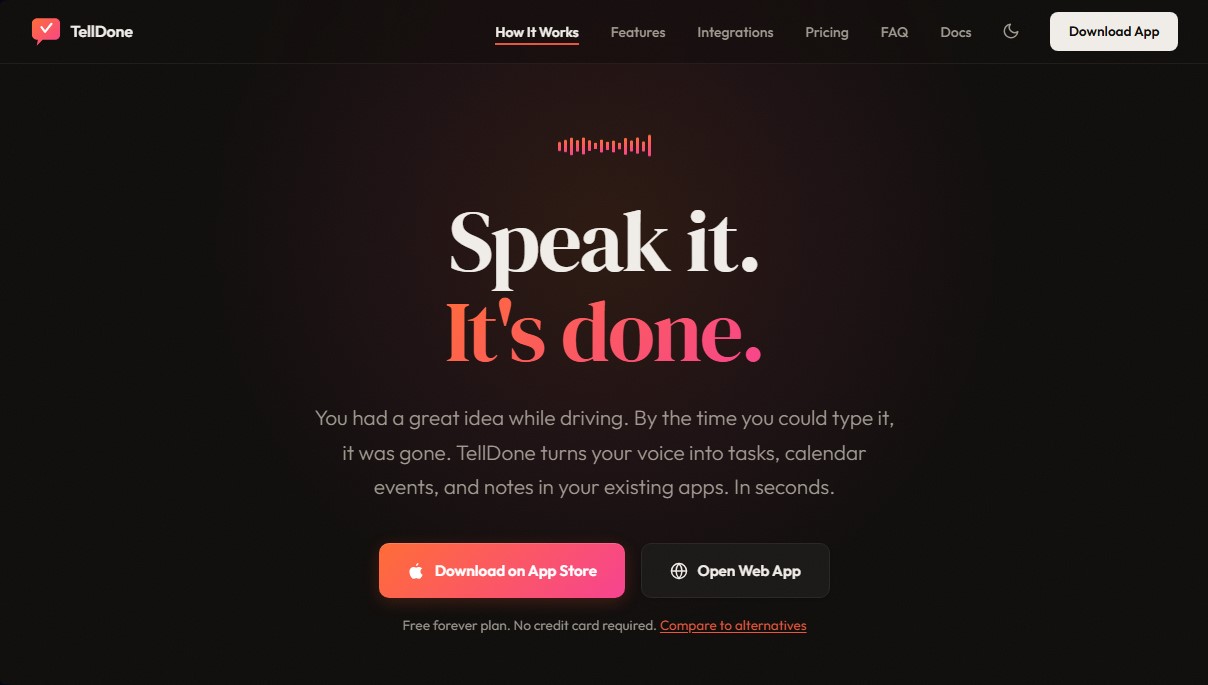 TellDone screenshot 1