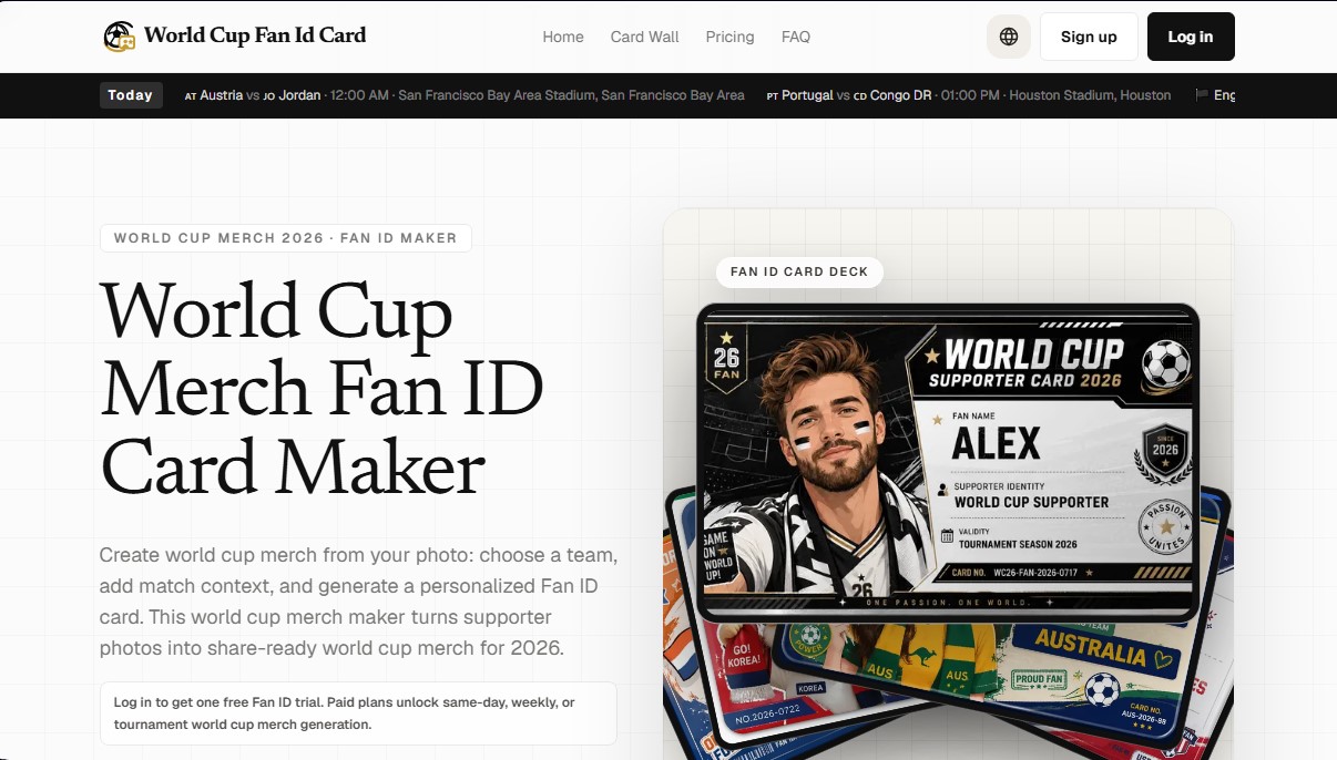 World Cup Fan Card screenshot 1