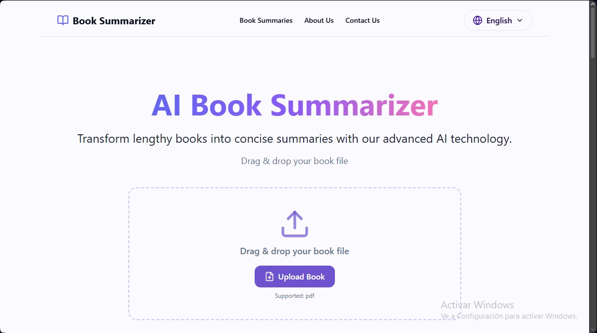 AI Book Summarizer screenshot 1