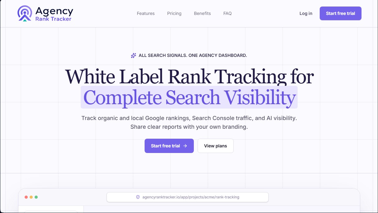 Agency Rank Tracker screenshot 1
