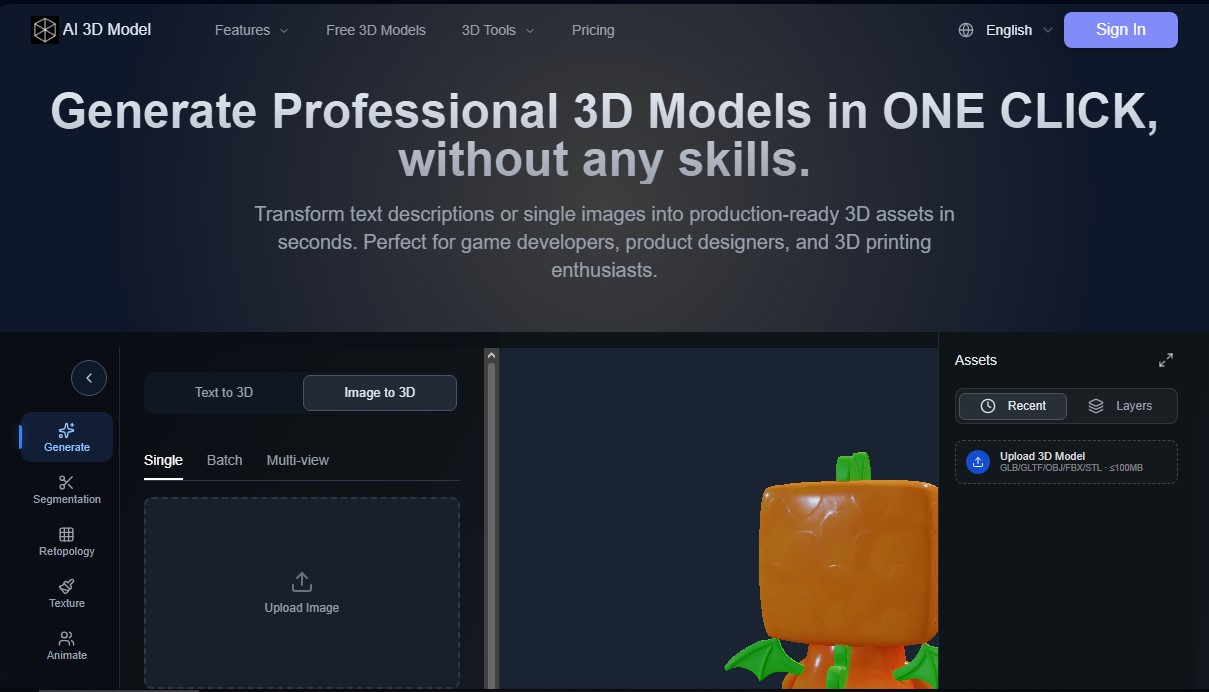 AI 3D Model Generator screenshot 1