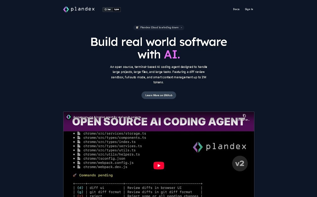 Plandex screenshot 1