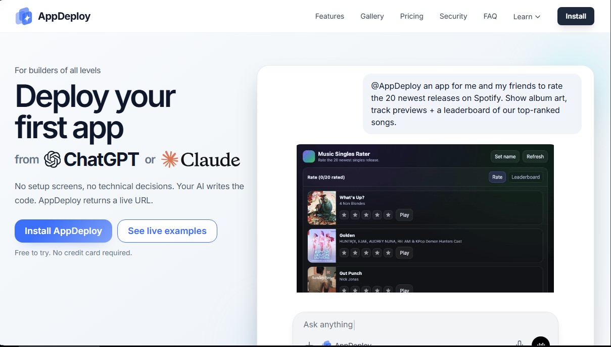 AppDeploy screenshot 1