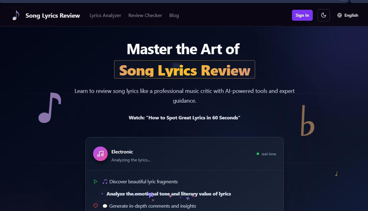 Song Lyrics Review screenshot 1