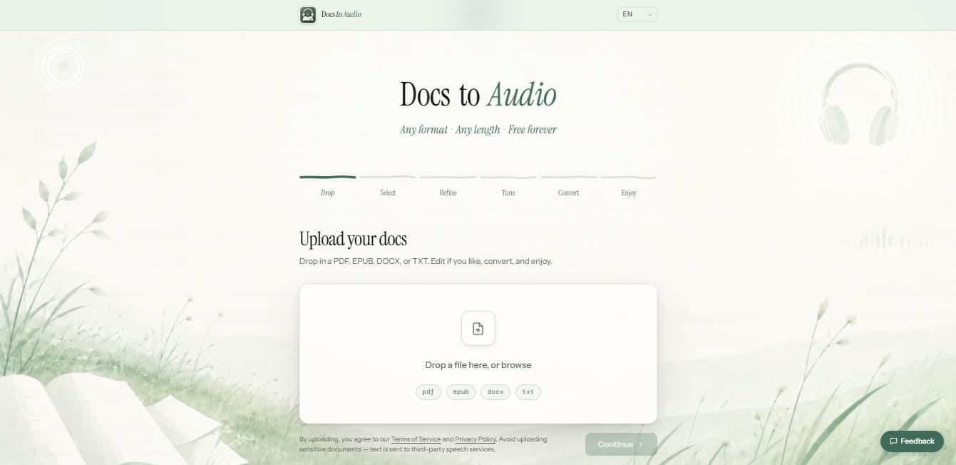DocsToAudio screenshot 1