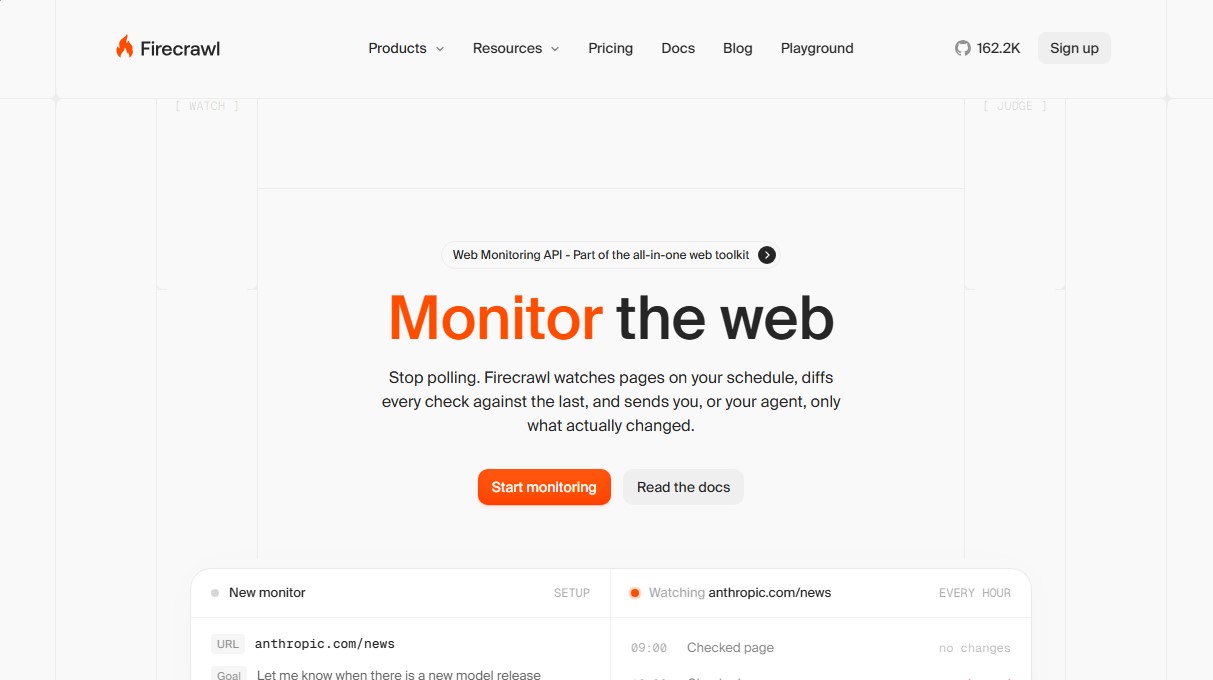 Firecrawl Monitor screenshot 1