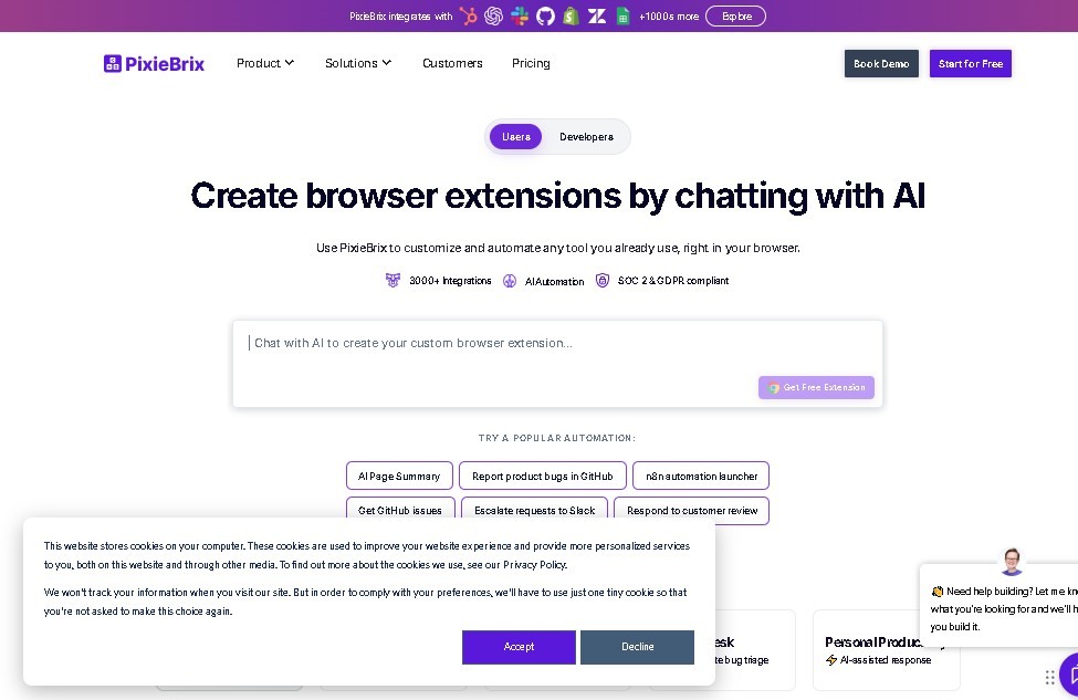 PixieBrix screenshot 1