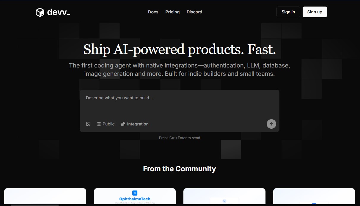 Devv AI screenshot 1
