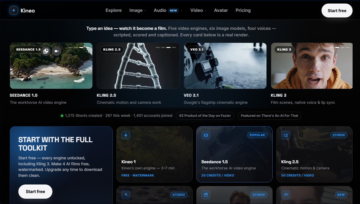 Kineo screenshot 1