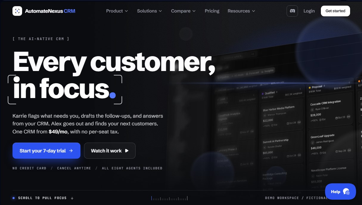 AutomateNexus CRM screenshot 1