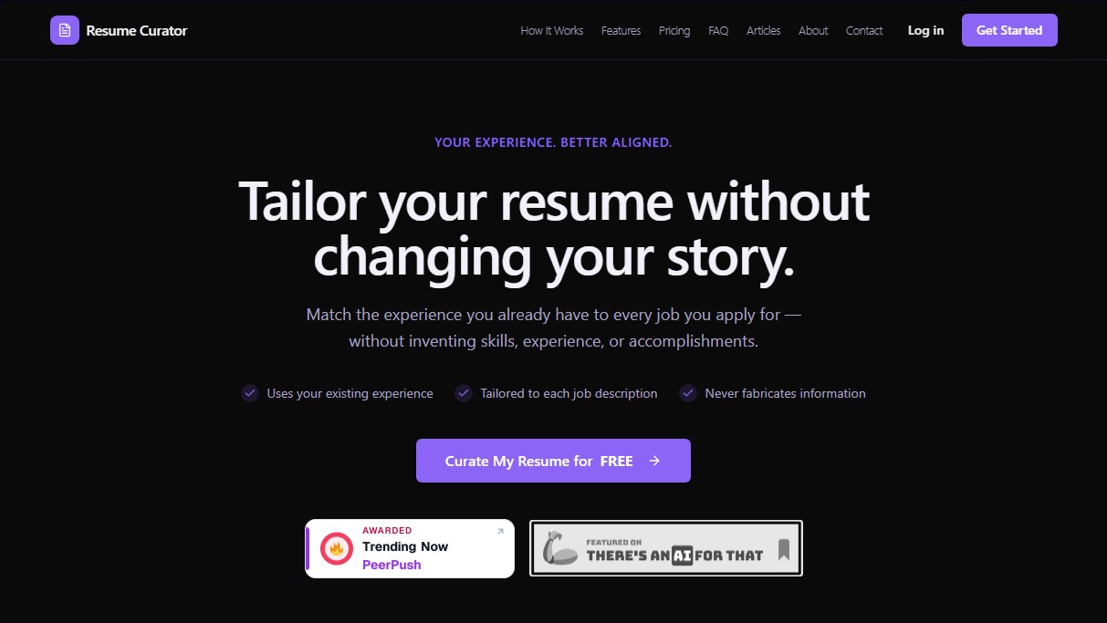 Resume Curator screenshot 1