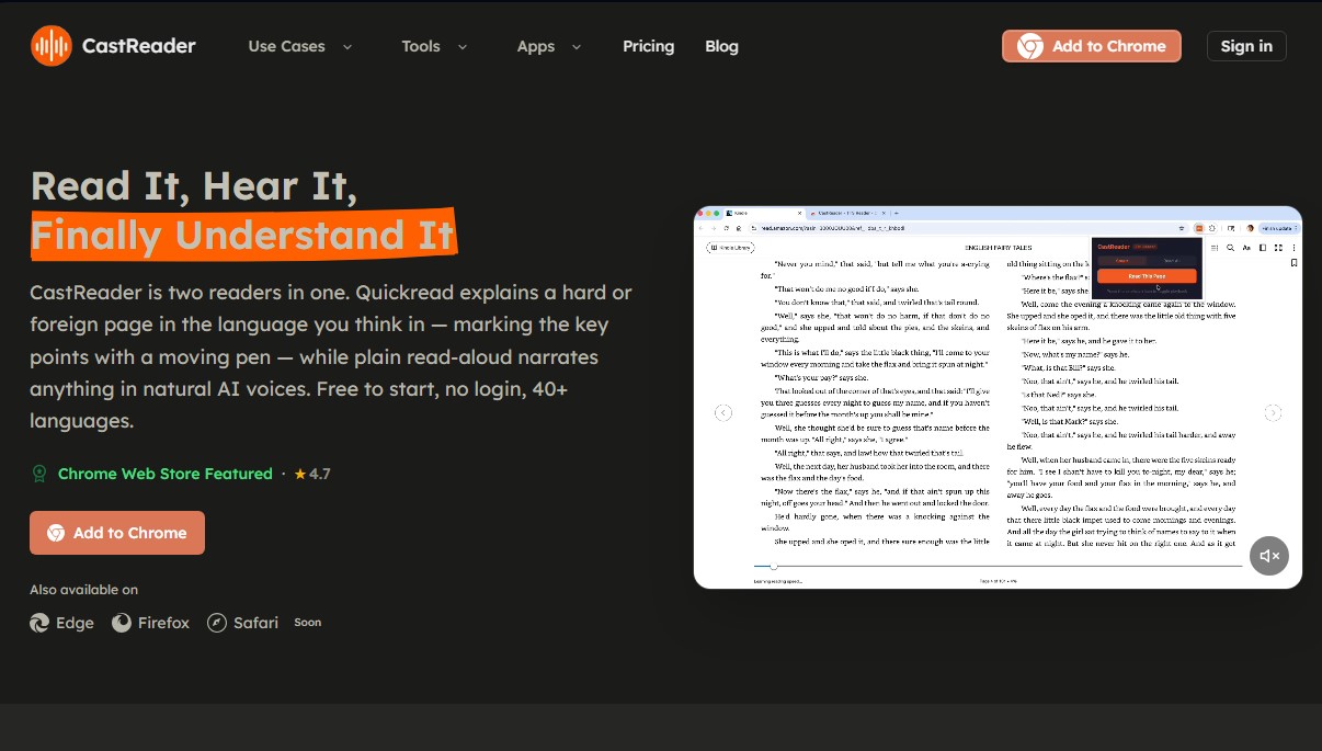 CastReader screenshot 1