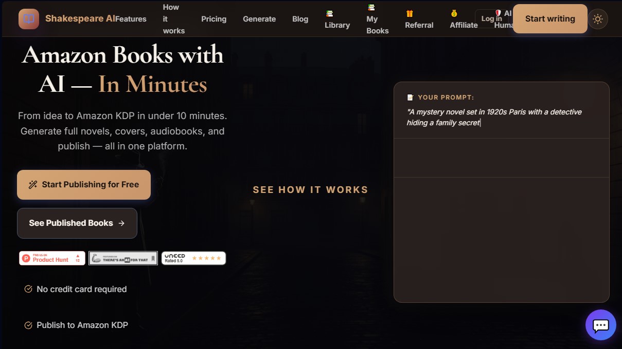 ShakespeareAI.ca screenshot 1