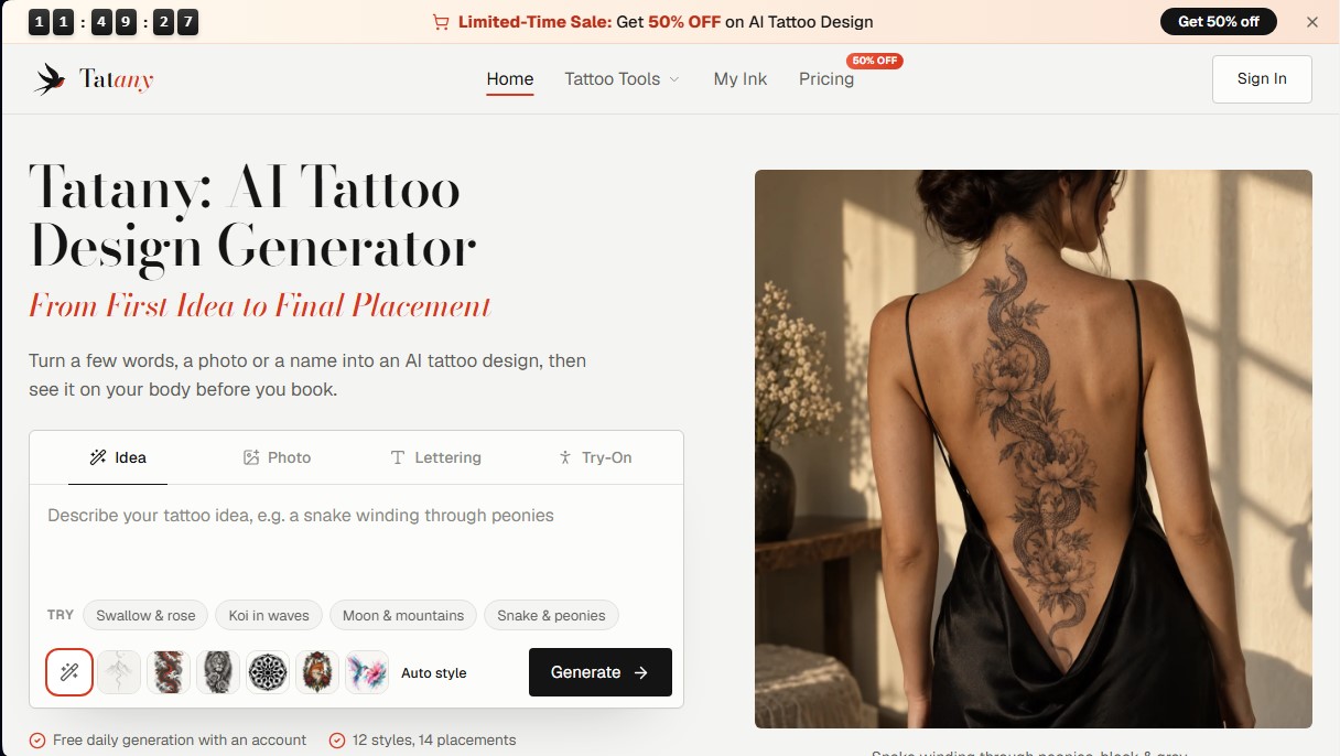 Tatany screenshot 1