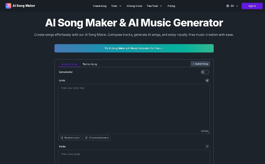 AI Song Maker screenshot 1