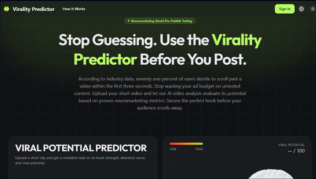 Virality Predictor screenshot 1