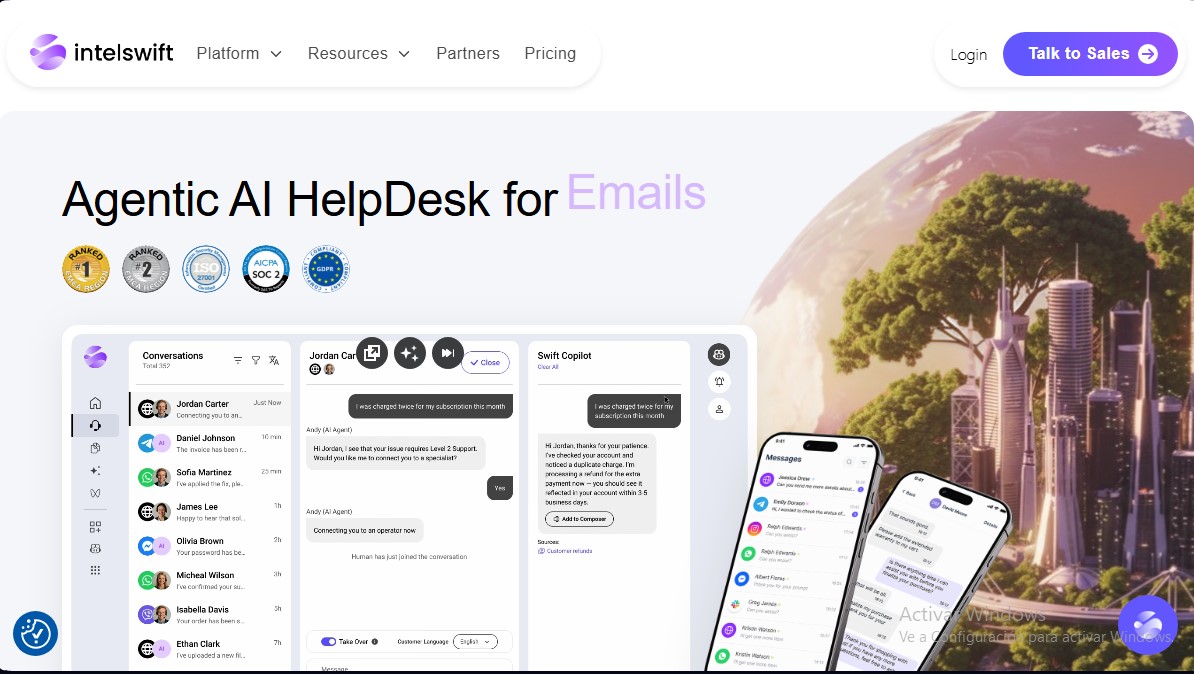 Intelswift screenshot 1