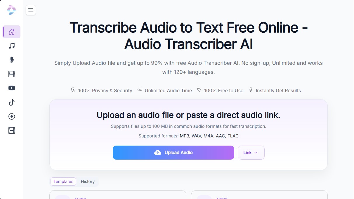 Audio Transcriber AI screenshot 1