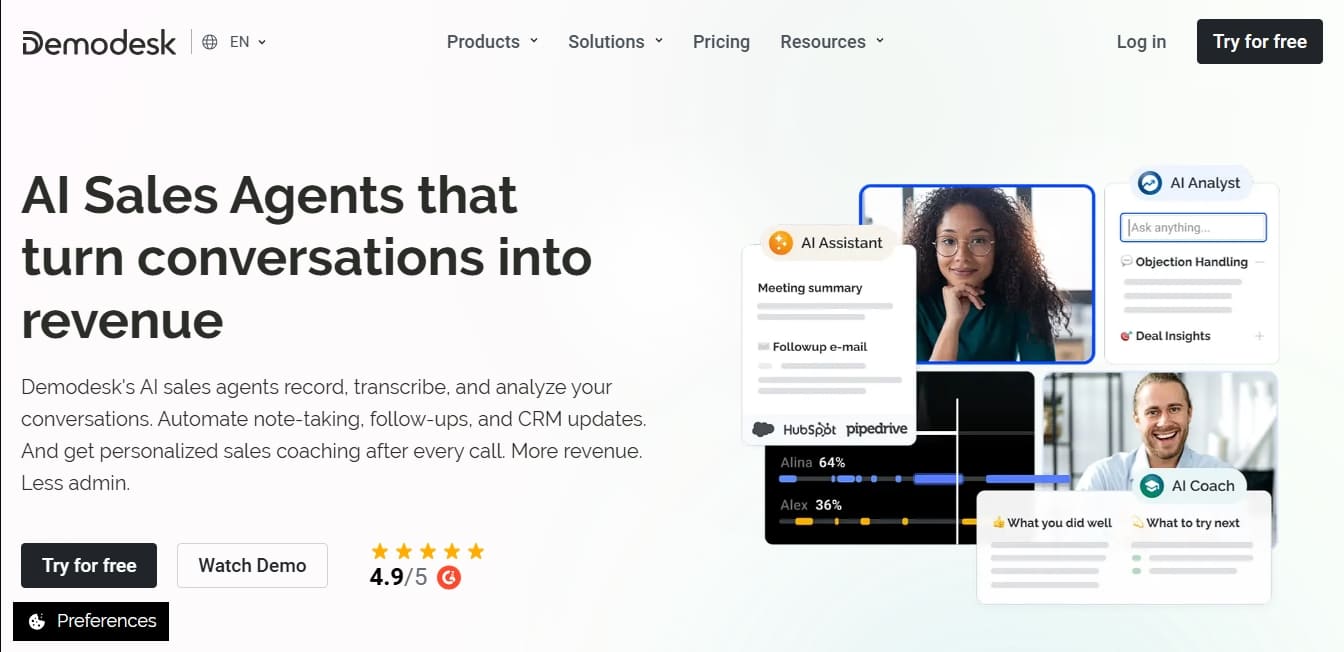 Demodesk screenshot 1