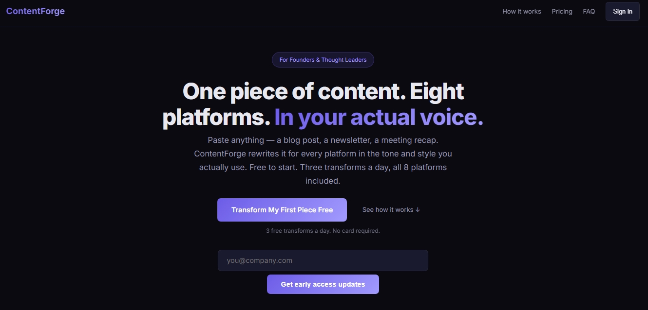 ContentForge screenshot 1
