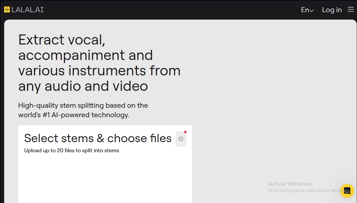 LALAL AI screenshot 1