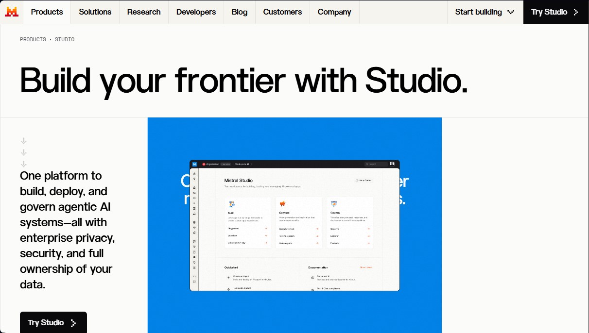 Mistral AI Studio screenshot 1