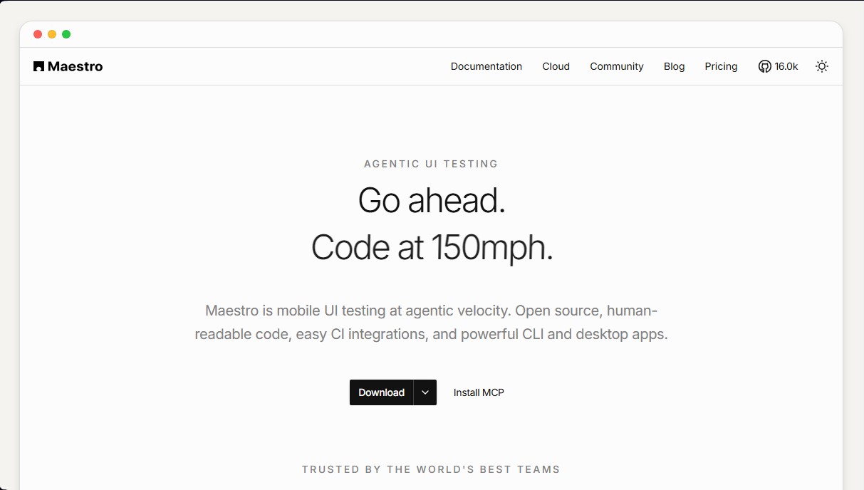 Maestro.dev screenshot 1