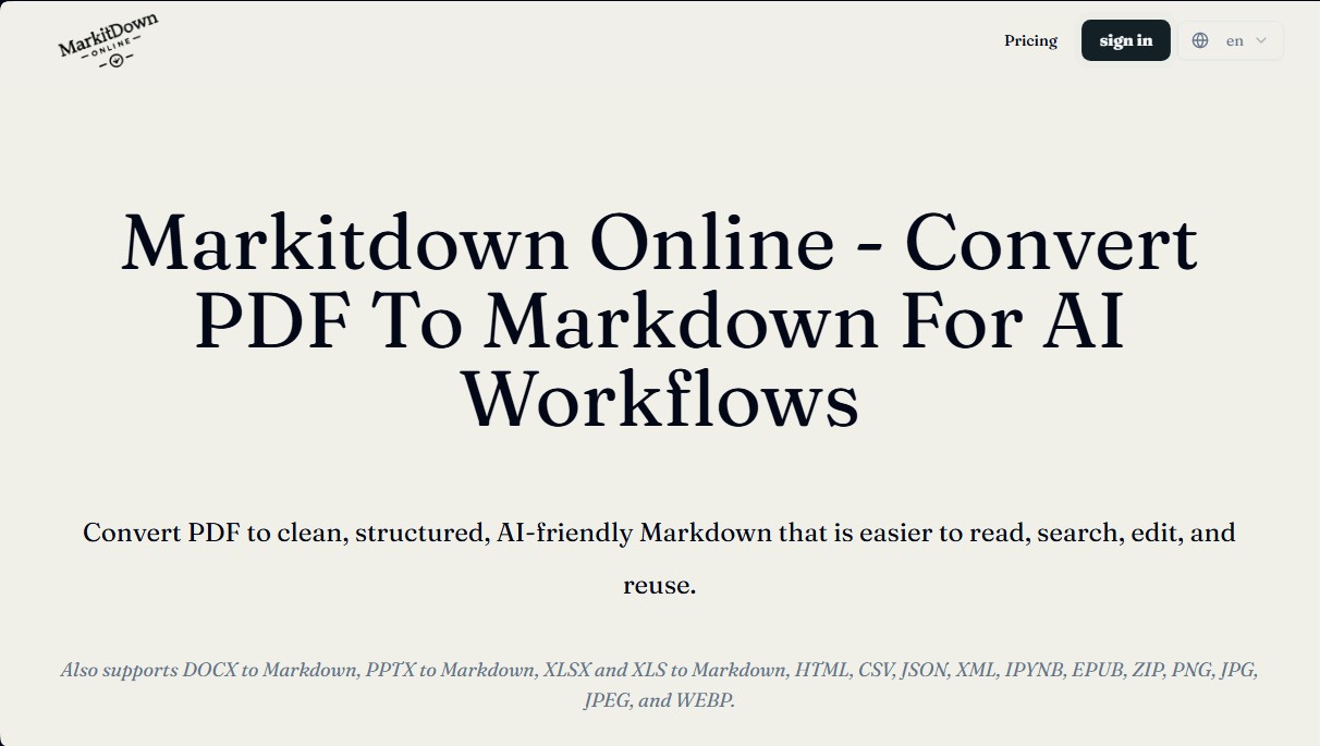 Markitdown Online screenshot 1