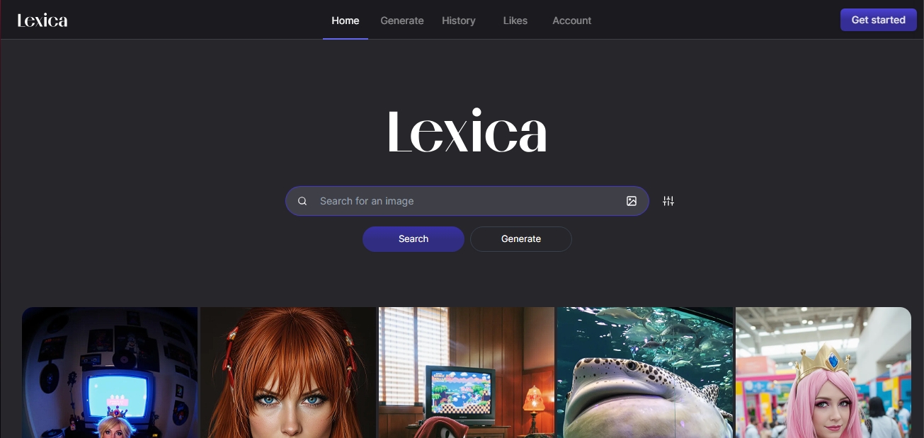 Lexica screenshot 1